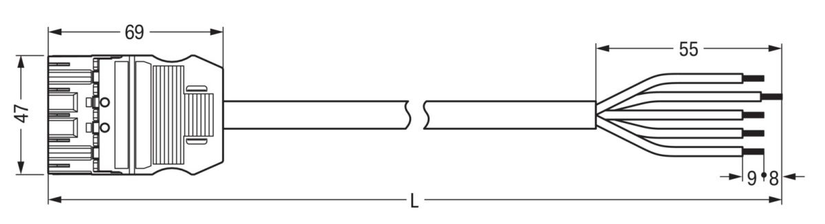 konfekt. Anschlussleitung 771-9395/267-502