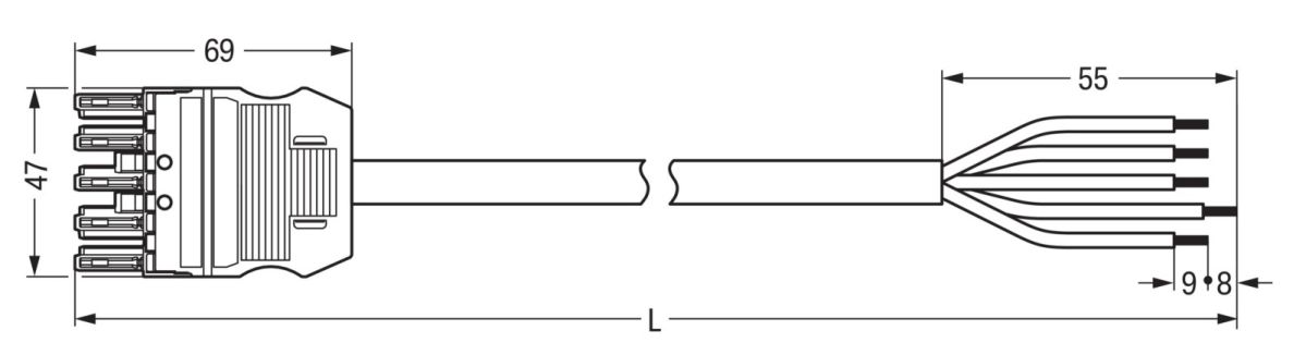 konfekt. Anschlussleitung 771-9995/116-101