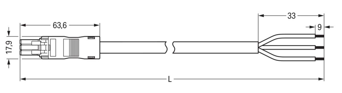 konfekt. Anschlussleitung 891-8993/105-103