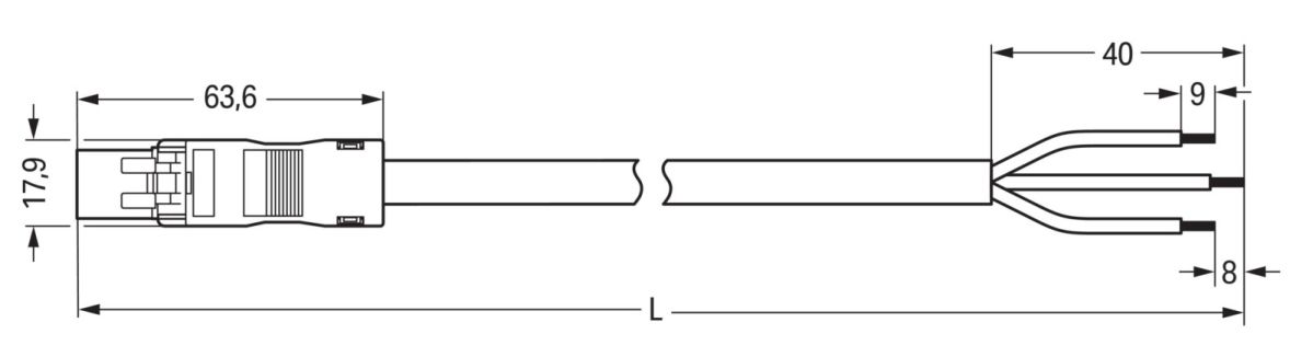 konfekt. Anschlussleitung 891-8993/205-101