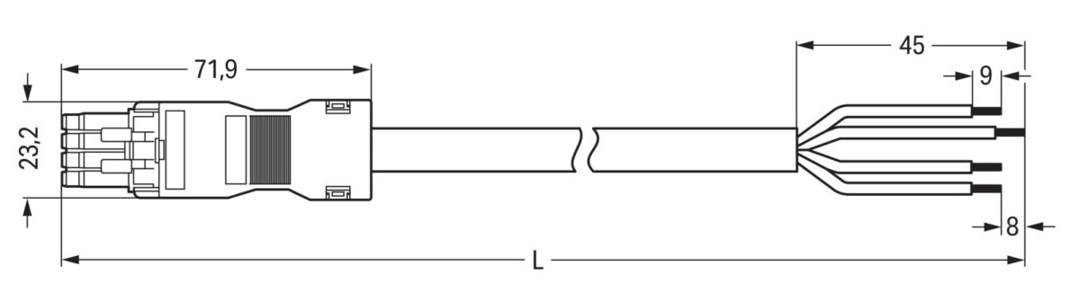 konfekt. Anschlussleitung 891-8994/106-801