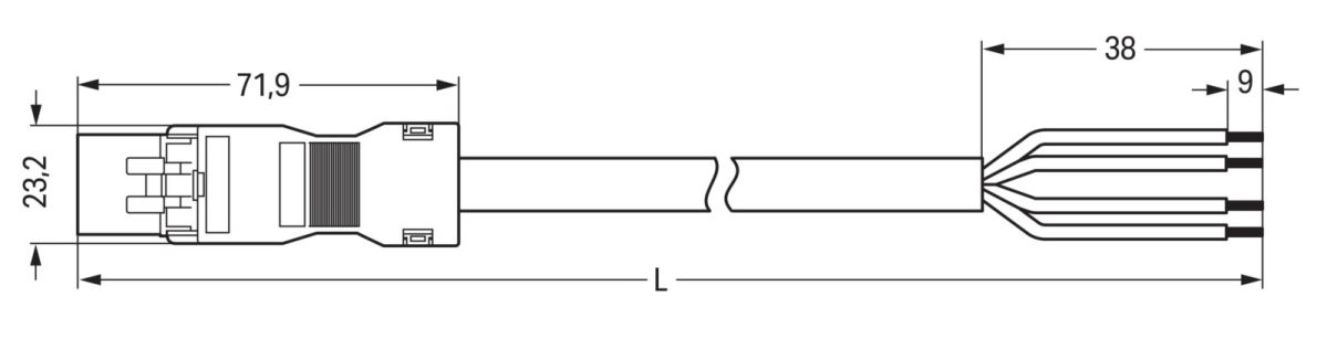 konfekt. Anschlussleitung 891-8994/205-303