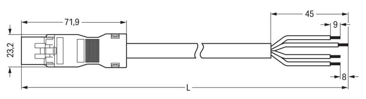 konfekt. Anschlussleitung 891-8994/206-202
