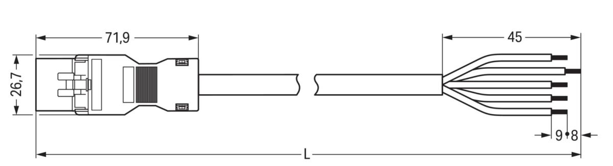 konfekt. Anschlussleitung 891-8995/206-801