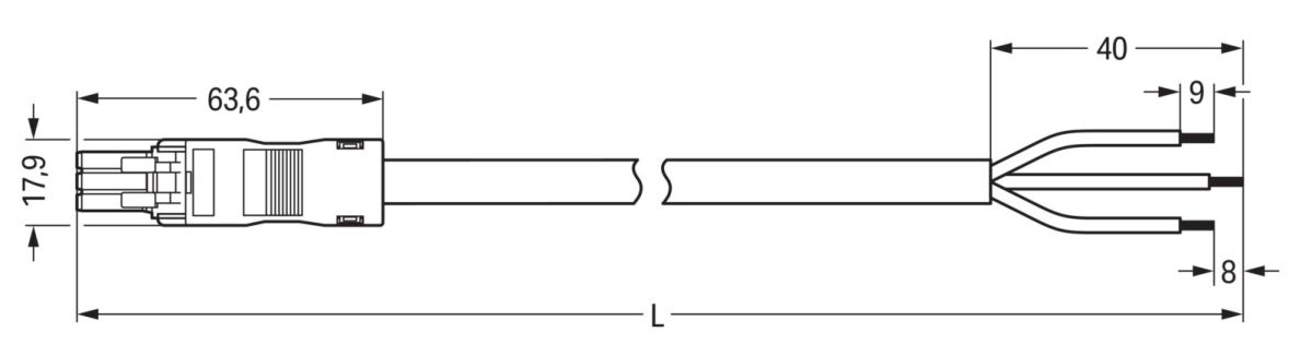 konfektion. Anschlussltg. 891-8993/115-801