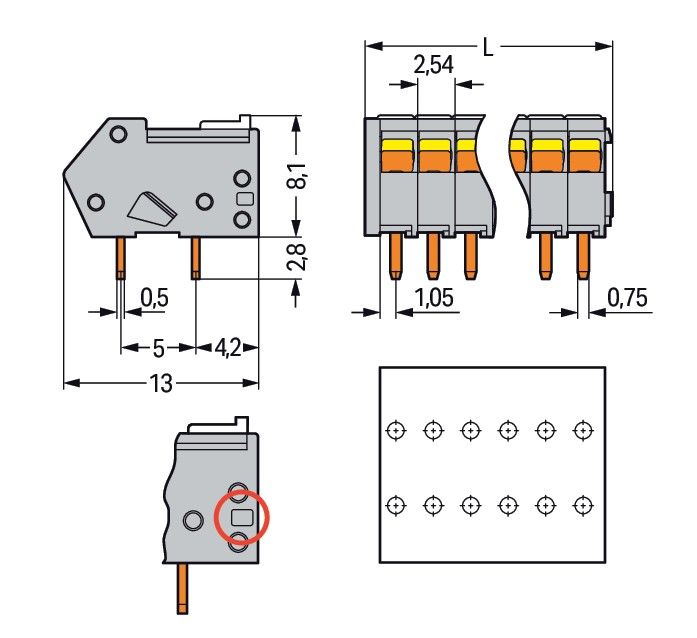 Leiterplattenklemme 218-502/000-006