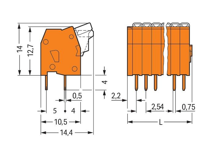 Leiterplattenklemme 234-502
