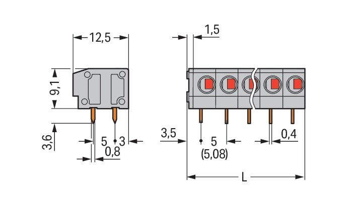 Leiterplattenklemme 235-404/000-006