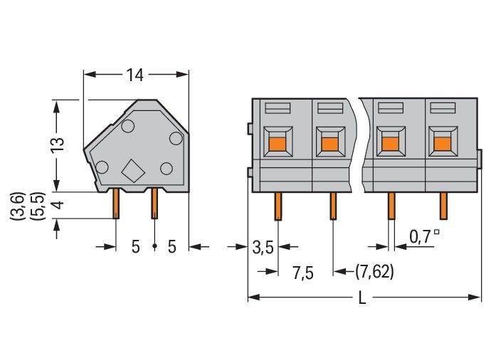 Leiterplattenklemme 236-508/000-009/999-