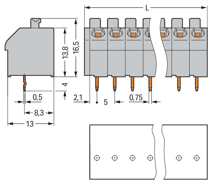 Leiterplattenklemme 250-507/000-012