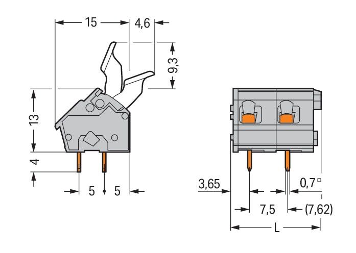 Leiterplattenklemme 256-512/333-000