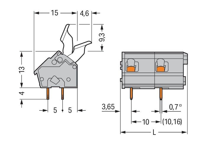 Leiterplattenklemme 256-602/333-000