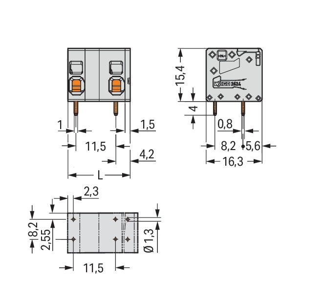 Leiterplattenklemme 2624-1504/000-004