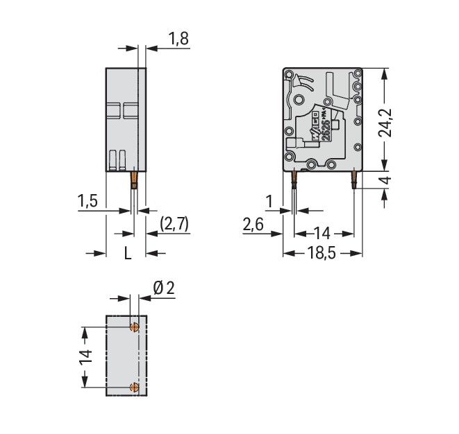 Leiterplattenklemme 2626-3101/000-004