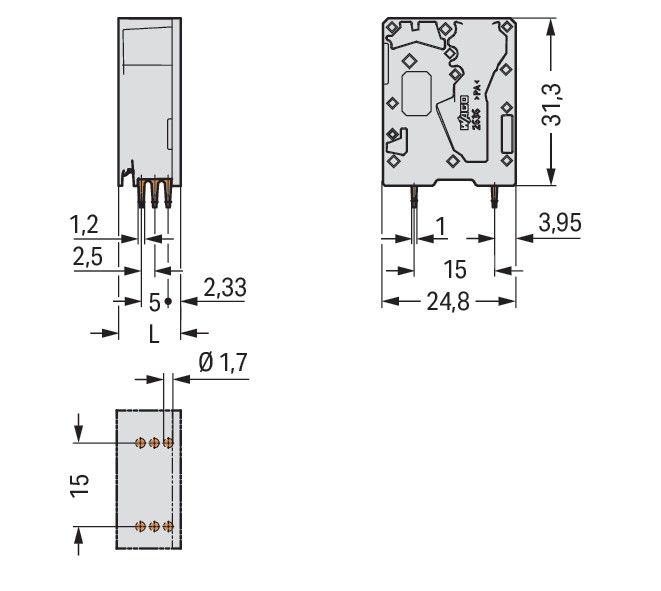 Leiterplattenklemme 2636-3101/000-023