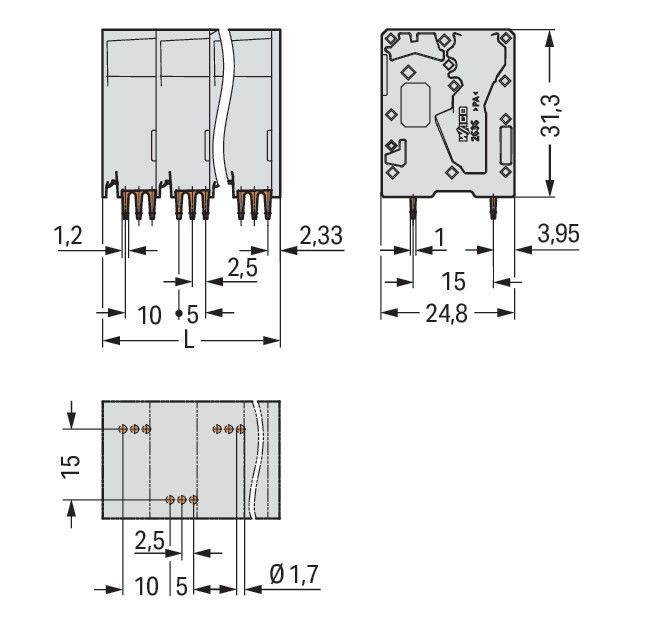 Leiterplattenklemme 2636-3104/020-000