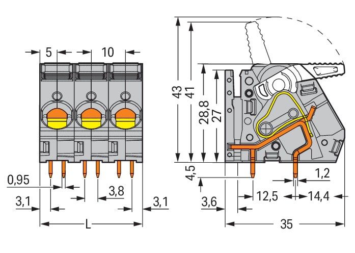 Leiterplattenklemme 2716-152/000-016