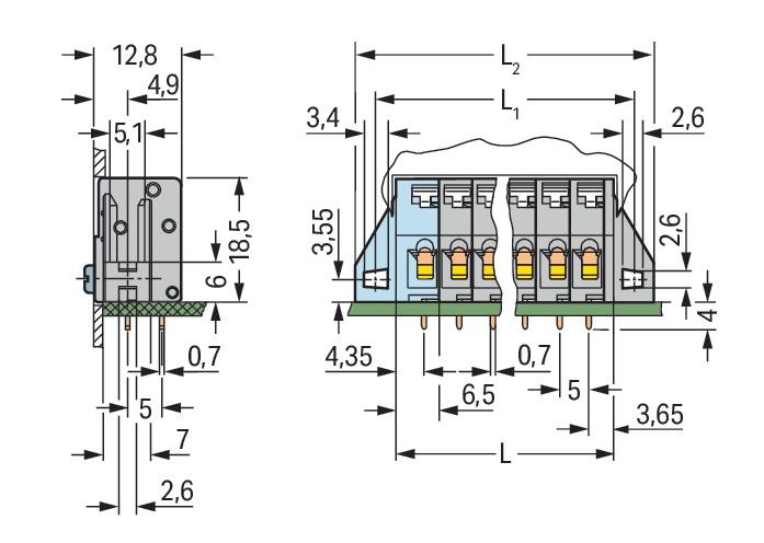 Leiterplattenklemme 741-146