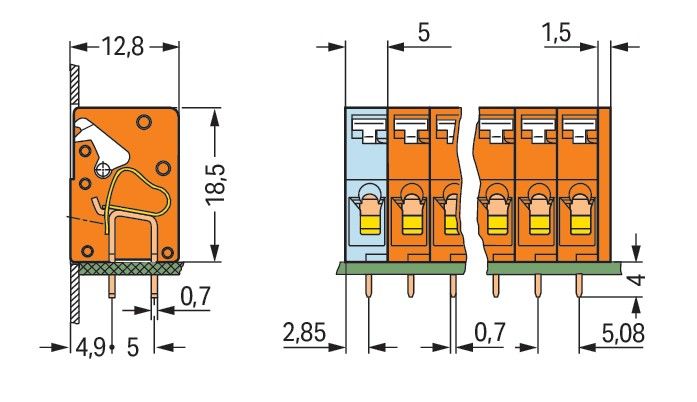 Leiterplattenklemme 741-209