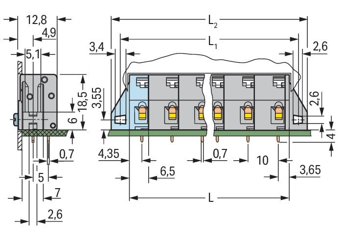 Leiterplattenklemme 741-527