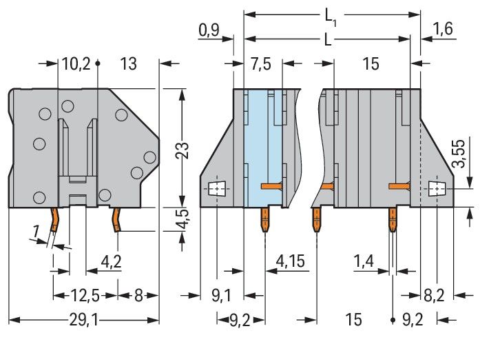 Leiterplattenklemme 745-1460