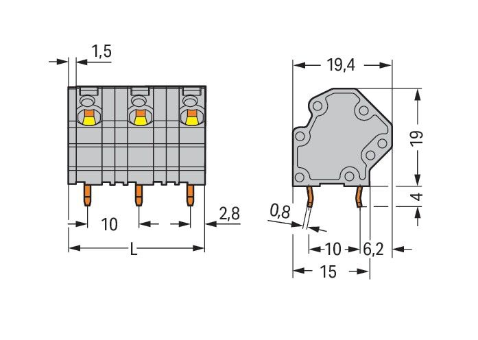 Leiterplattenklemme 745-3211