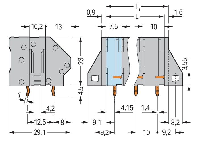 Leiterplattenklemme 745-354
