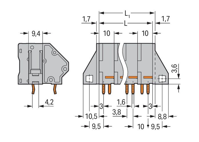Leiterplattenklemme 745-503/006-000