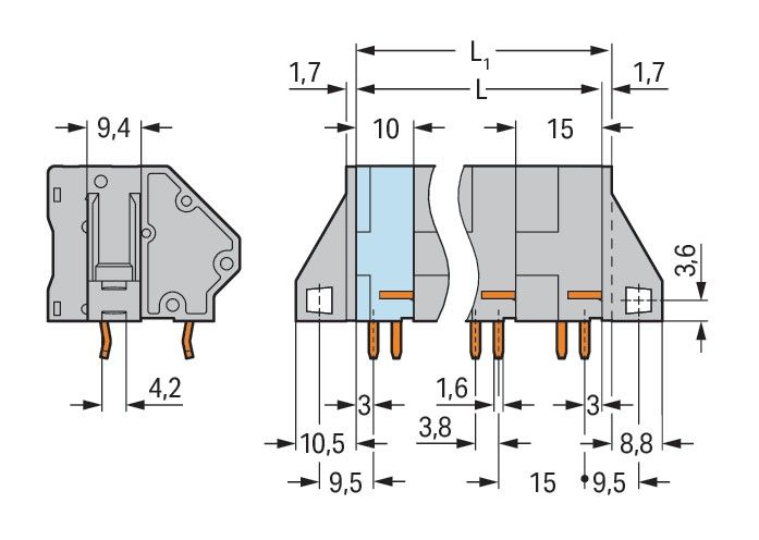 Leiterplattenklemme 745-605/007-000