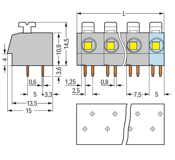 Leiterplattenklemme 804-304/000-012