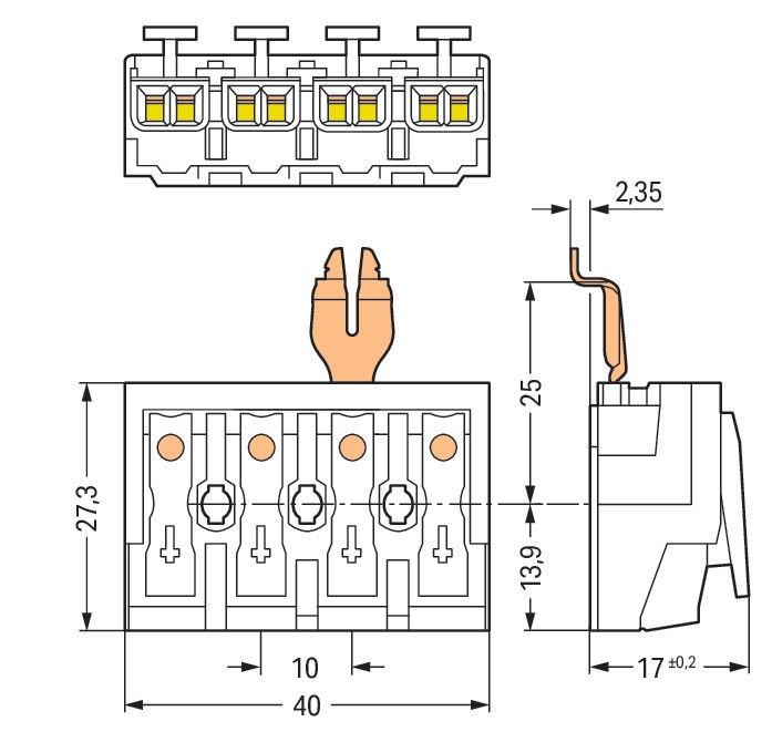 Leuchtenanschlussklemme 294-4324