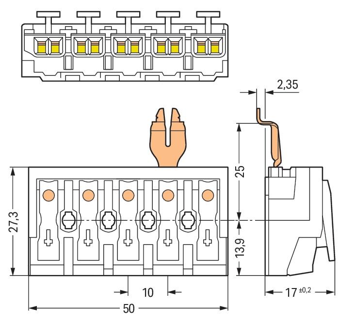 Leuchtenanschlussklemme 294-4355