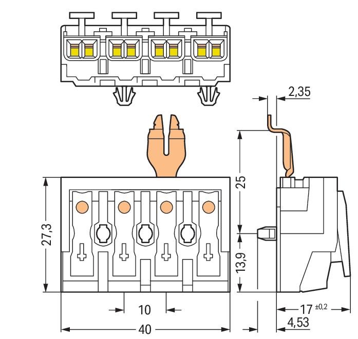 Leuchtenanschlussklemme 294-5324