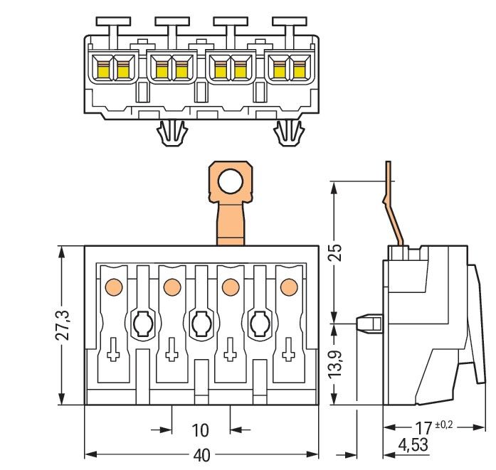 Leuchtenanschlussklemme 294-5424