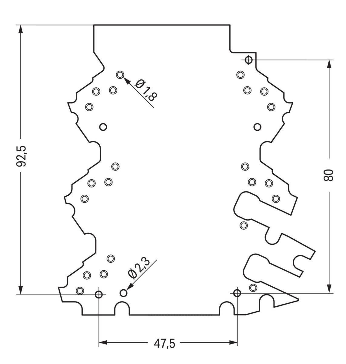 Lochrasterplatine 2857-192/3140-000