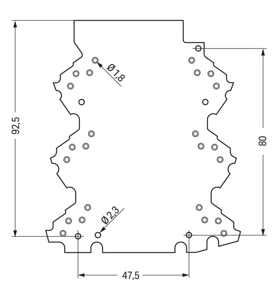 Lochrasterplatine 2857-193/3140-000