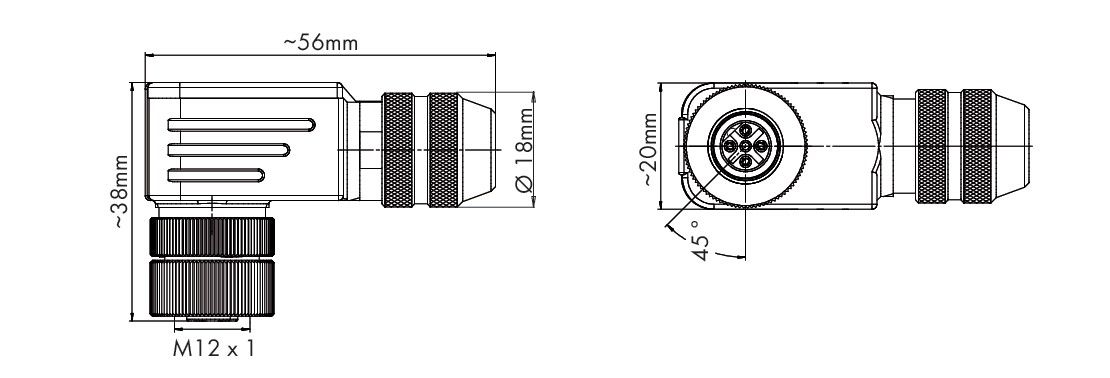 M12-Bu gewinkelt 5-polig 756-9404/060-000