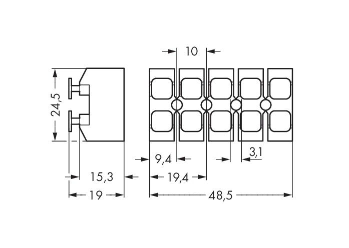 Netzanschlussklemme 272-304/050-000