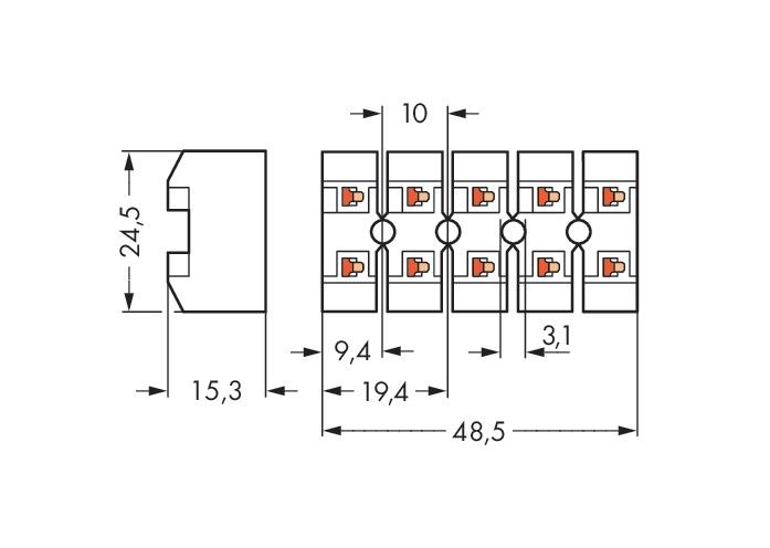 Netzanschlussklemme 272-754/100-000
