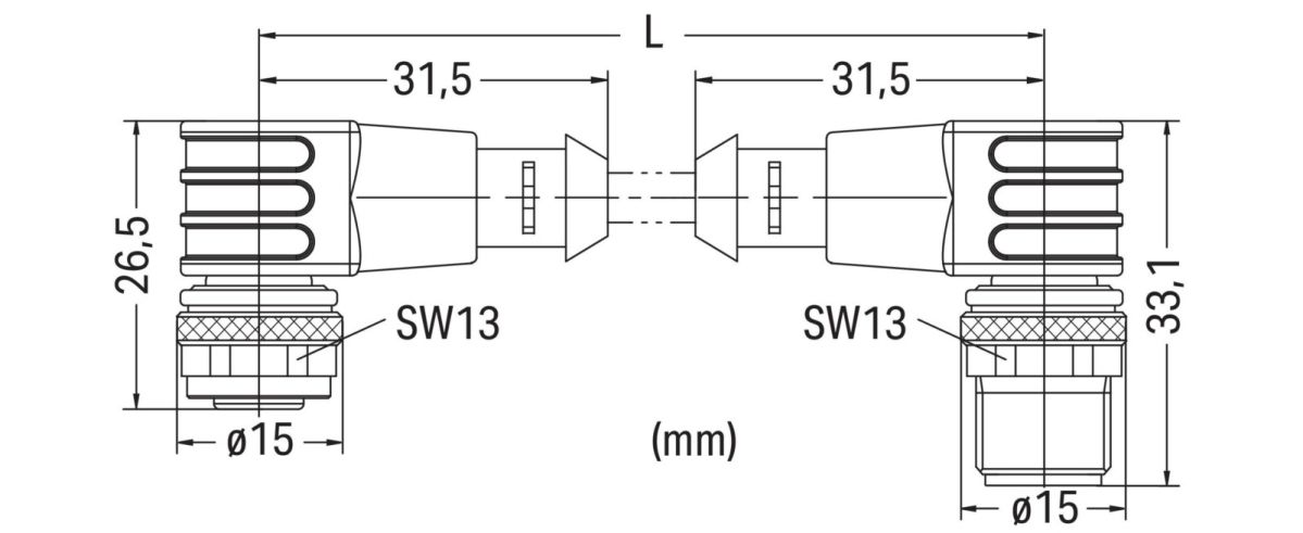 Power-Leitung M12A-Bu. 756-3106/040-020 Power-Leitung M12A-Bu. 756-3106/040-020