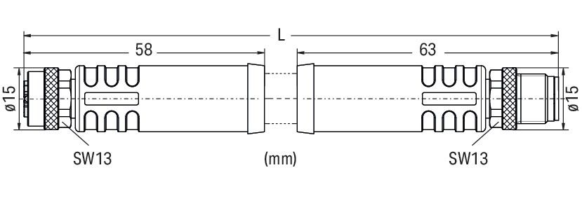 Power-Leitung,M12L-Buchse 756-3505/050-100