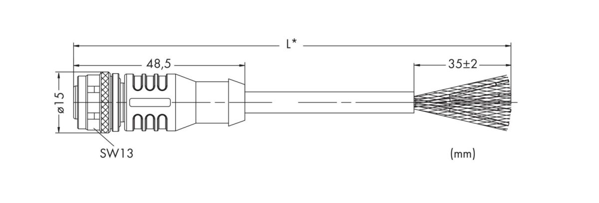 PROFIBUS-Leitung M12B-Bu. 756-1101/060-050