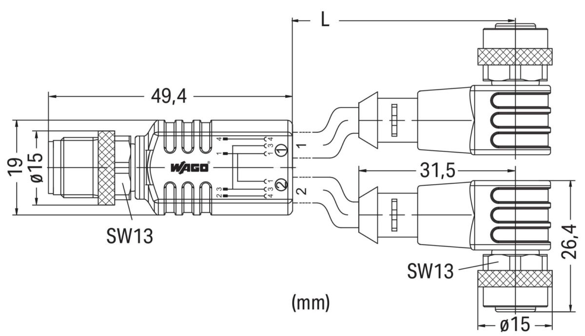Sensor-/Aktorleitung 756-5517/040-020