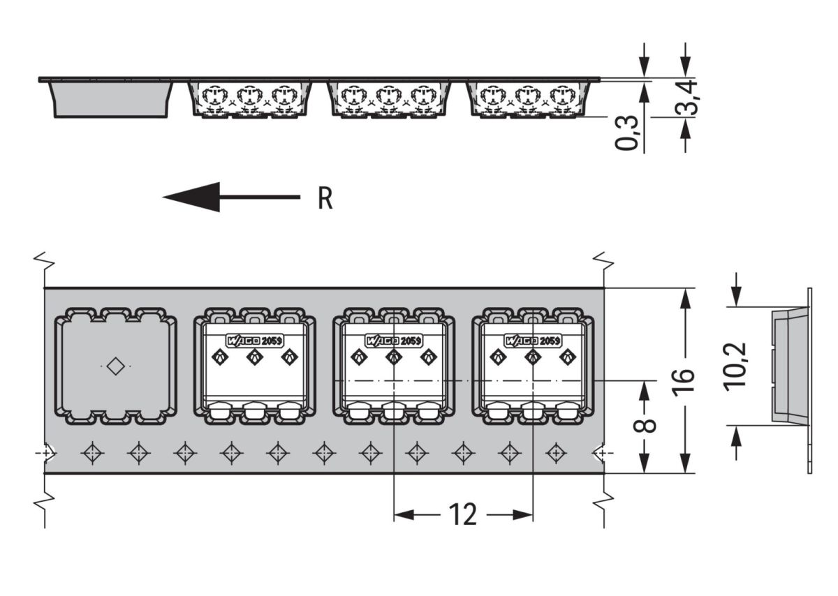 SMD-Leiterplattenklemme 2059-303/998-403