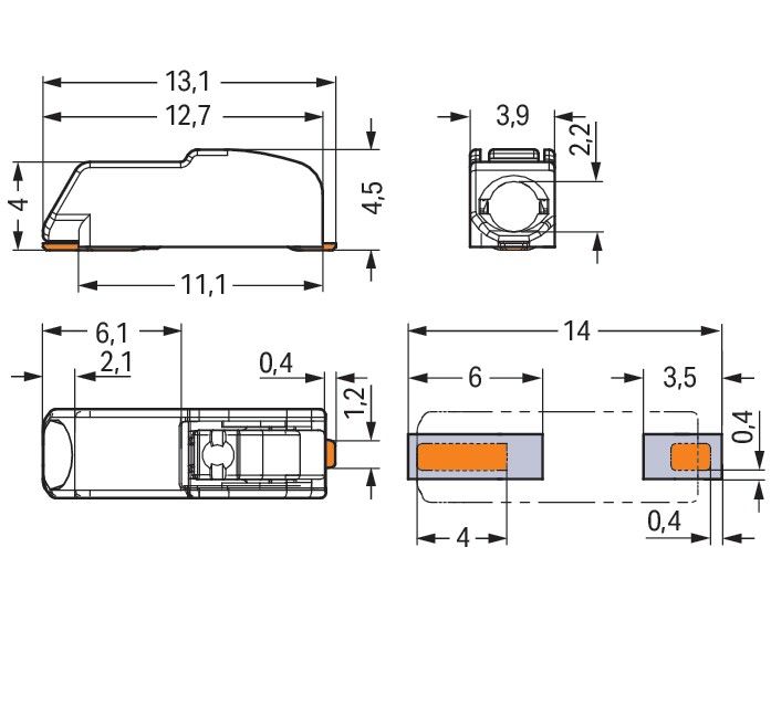 SMD-Leiterplattenklemme 2060-451/998-404