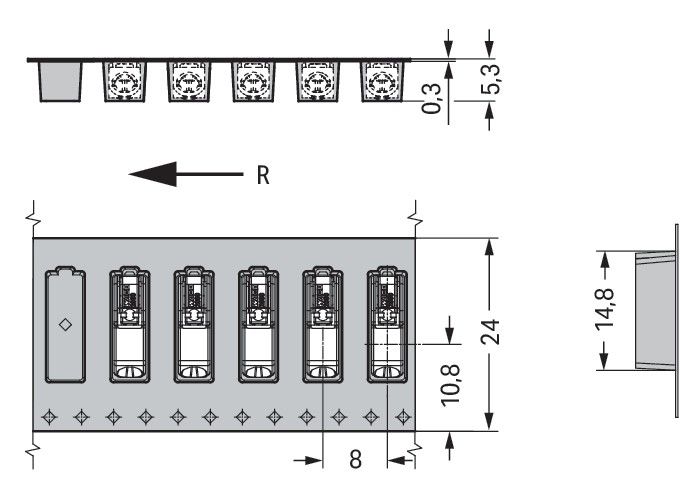 SMD-Leiterplattenklemme 2060-451/998-404