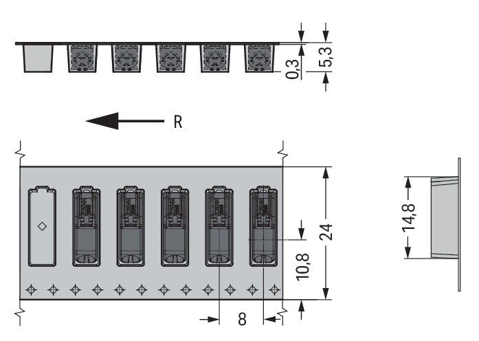 SMD-Leiterplattenklemme 2060-471/998-404
