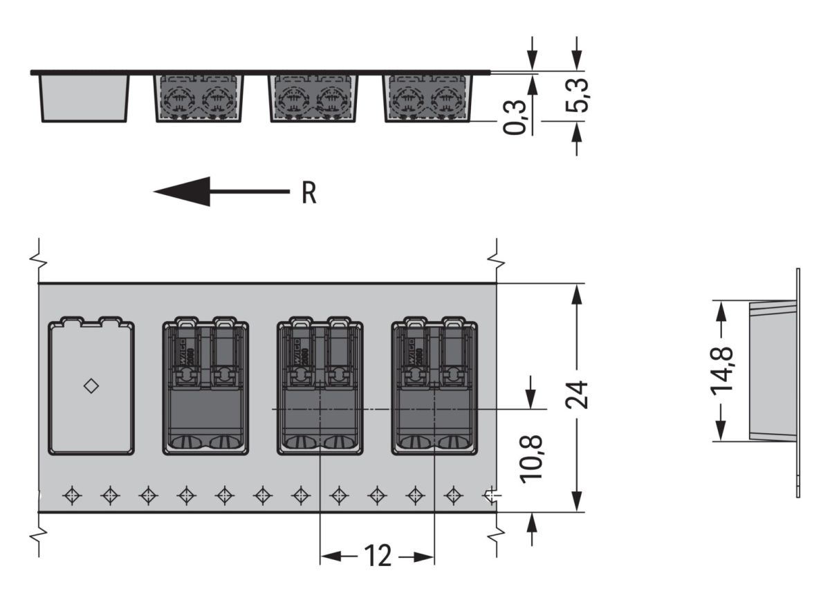SMD-Leiterplattenklemme 2060-472/998-404