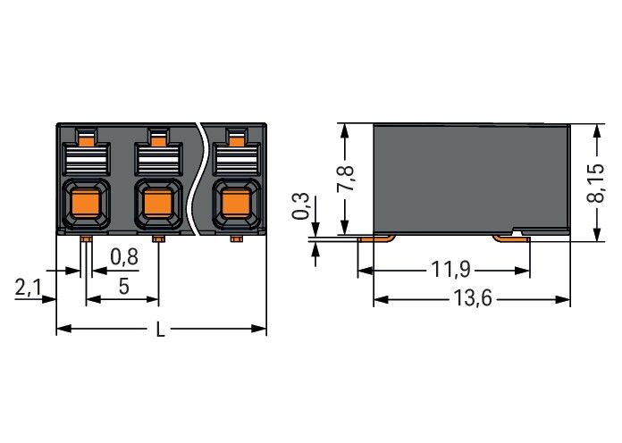 SMD-Leiterplattenklemme 20863203700000900000