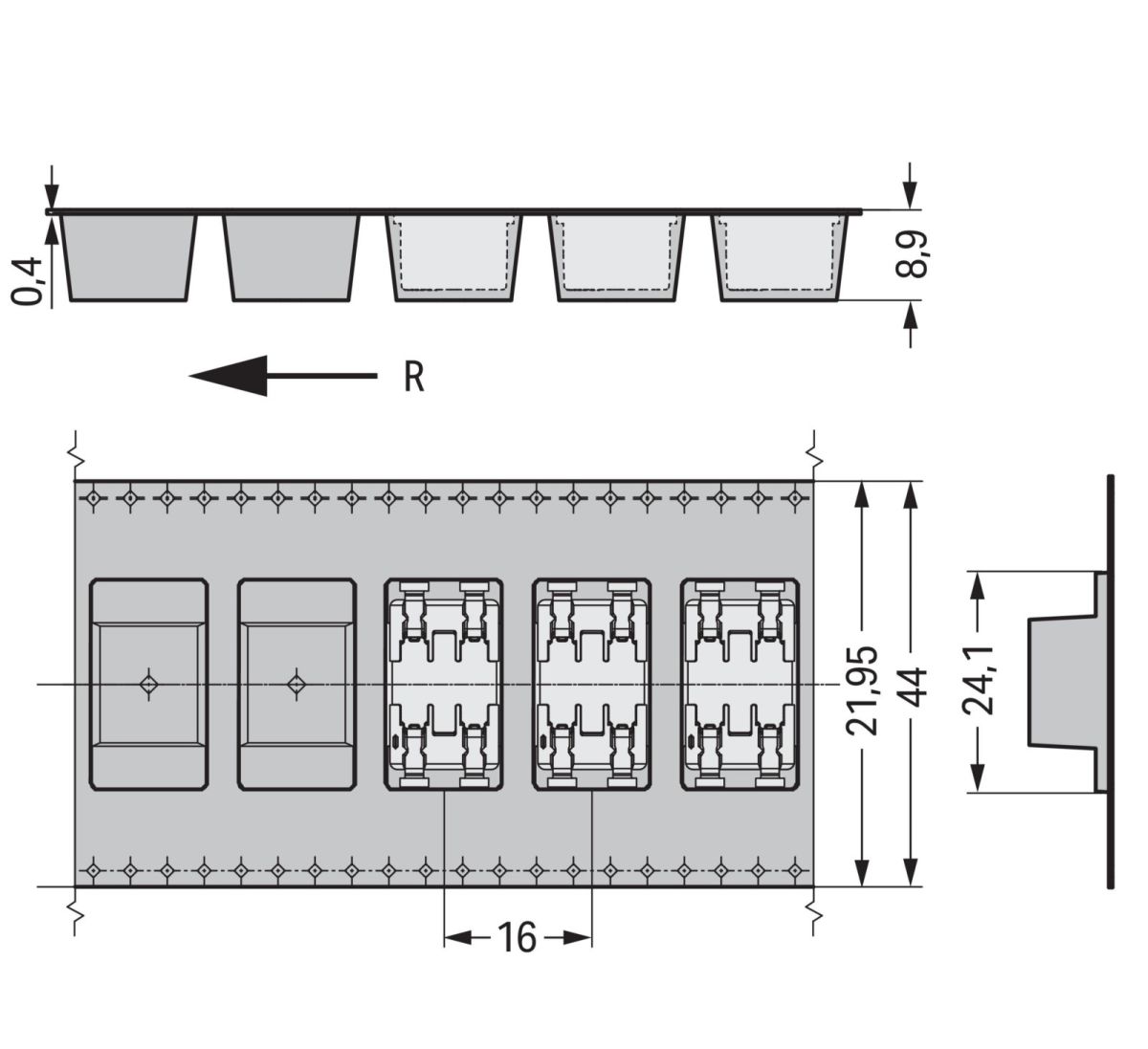 SMDThroughBoard-Leiterplk. 2070-462/998-406